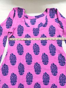 Pink N Dark Blue Wool Suit