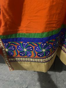Orange Embroidered Kurta | Like New | Size 38