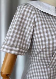 Cute Gingham Midi Dress