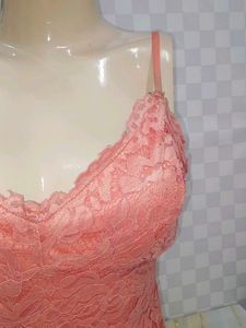 (300)Coral Lace Cami Bodysuit