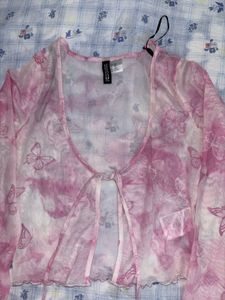 Floral printed Mesh top