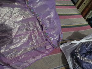 levender lehenga with contrast blouse or duppta