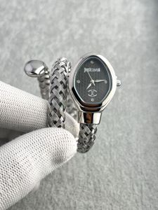 Just Cavalli Silver Tone Braided Watch