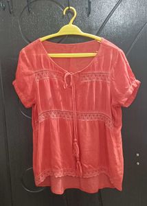 Chic Lace-Up Tunic Top