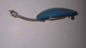 Blue Oval Hair Clip with Gold Detail