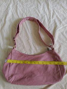 Pink canvas Shoulder Bag