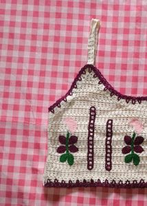 crochet flower top 🌸