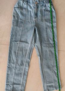 Light Blue Denim Cargo Jeans
