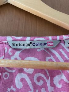Melange Pink &amp; White Cotton Kurta with pockets