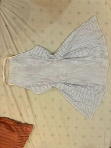 Cute Blue Gingham Babydoll Dress