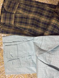 Men's Light Blue Patterned Shirt