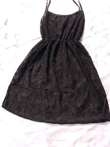 black lace Transparent  Dress