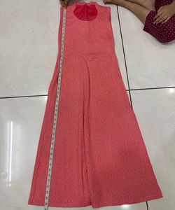 Elegant Coral Ethnic Gown