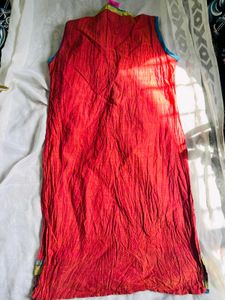 Vibrant Coral Kurta