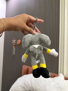 Silver Sonic Plush Keychain