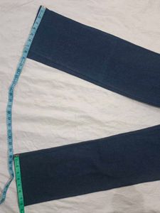 Stylish Blue Denim Straight Leg Pants