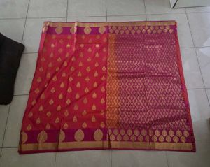 Flawless Orange/Pink Kanchivaram Saree