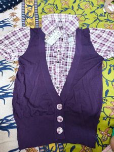 Purple Plaid Top
