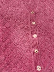 Pink Textured Cardigan