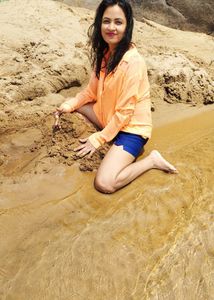 Sheer Orange Sun Cover-Up Top