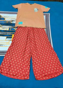 T-shirt with Plazo Size 38
