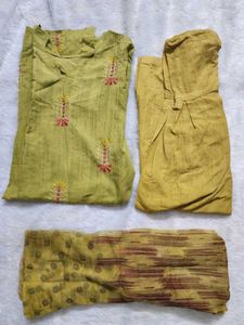 Embroidered Kurta Set with Dupatta