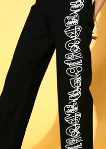 Unique Graphic Print Black Jeans