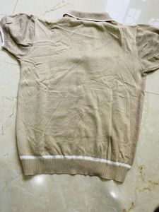 Snitch brand Men's Textured Zip Polo Shirt