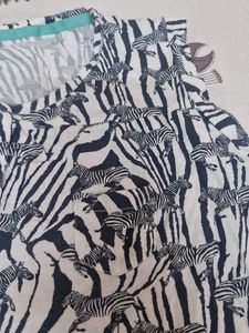 Zebra Print Sleeveless Top
