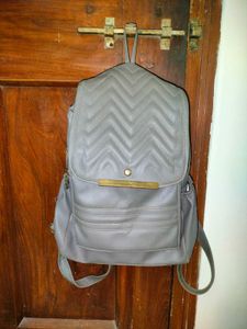 Stylish Grey Chevron Backpack/ bag