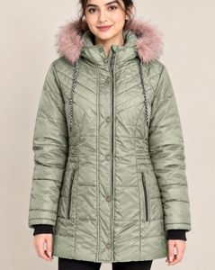 Puffer Jacket with Faux Fur Hood