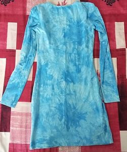 Dye Wash Blue Bodycon Dress 💙