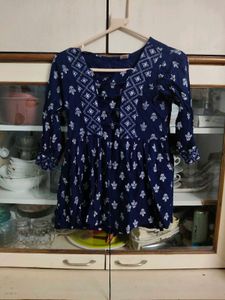 Blue Ethnic Printed Kurta