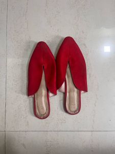 !sale! Mast And Harbour Red Mule Flats