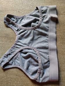Comfortable Grey Cotton sports bra