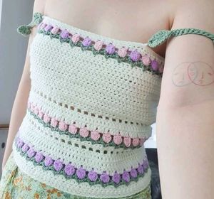 Crochet Tulip Top with halter back