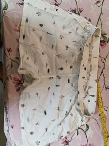 Nicobar white shortswith Fish Print