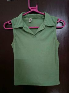 Green Polo Tank Top