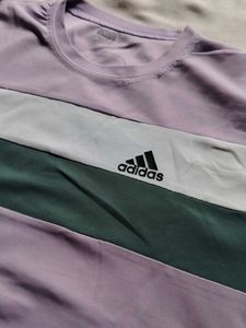 Adidas Lavender Color Block Sweatshirt