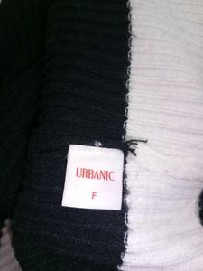 🖤Urbanic Black &amp; Cream Colorblock Knit Cardigan