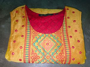 Branded Sweet Yellow Colour Kurta 💛❤️💛❤️