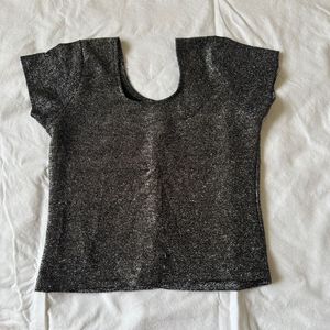 Sparkly Black Blouse