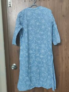 Blue Floral Print Kurta