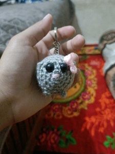 Cute Crochet mouse Keychain