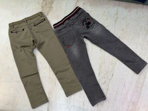 combo of 2 Kids Jeans and trouser