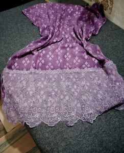 Purple dupatta (stole)