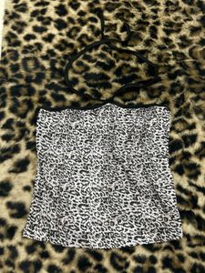 SALE Y2k Inspired Leopard Print Halter Top