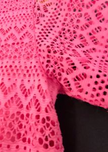 Women's pink Lace Top
