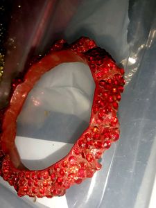 Sparkling Red Statement Bangle