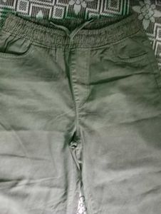 Olive Green Wide Leg Pants